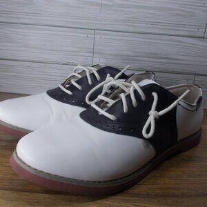 Eastland Sadie Saddle Oxford Black & White Lace-Up Shoes Women's 7.5 M